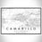 Camarillo California Map Print Landscape Orientation in Classic Style With Shaded Background