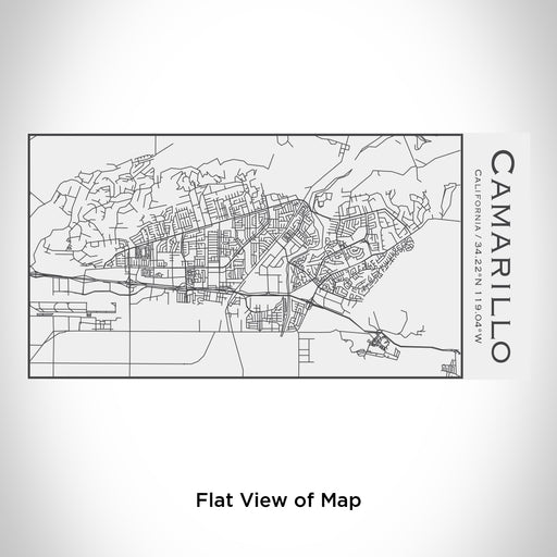 Rendered View of Camarillo California Map Engraving on 17oz Stainless Steel Insulated Cola Bottle in White