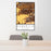 24x36 Camarillo California Map Print Portrait Orientation in Ember Style Behind 2 Chairs Table and Potted Plant