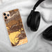 Custom Camarillo California Map Phone Case in Ember on Table with Black Headphones