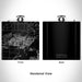 Rendered View of Camarillo California Map Engraving on 6oz Stainless Steel Flask in Black