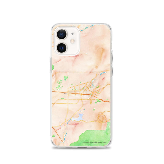 Custom Camarillo California Map iPhone 12 Phone Case in Watercolor