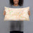 Person holding 20x12 Custom Camarillo California Map Throw Pillow in Watercolor