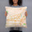 Person holding 18x18 Custom Camarillo California Map Throw Pillow in Watercolor