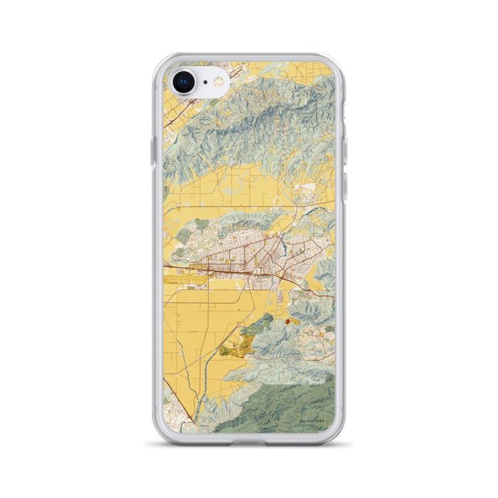 Custom Camarillo California Map iPhone SE Phone Case in Woodblock