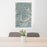 24x36 Cambridge Massachusetts Map Print Portrait Orientation in Afternoon Style Behind 2 Chairs Table and Potted Plant