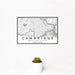 12x18 Cambridge Massachusetts Map Print Landscape Orientation in Classic Style With Small Cactus Plant in White Planter