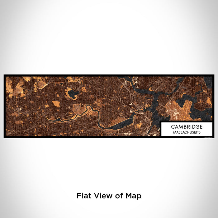 Flat View of Map Custom Cambridge Massachusetts Map Enamel Mug in Ember