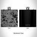 Rendered View of Cambridge Massachusetts Map Engraving on 6oz Stainless Steel Flask in Black