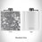 Rendered View of Cambridge Massachusetts Map Engraving on 6oz Stainless Steel Flask in White