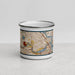 Front View Custom Cambridge Massachusetts Map Enamel Mug in Woodblock