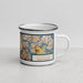 Right View Custom Cambridge Massachusetts Map Enamel Mug in Woodblock