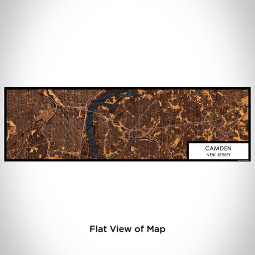 Flat View of Map Custom Camden New Jersey Map Enamel Mug in Ember