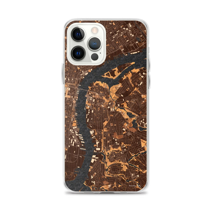 Custom Camden New Jersey Map iPhone 12 Pro Max Phone Case in Ember