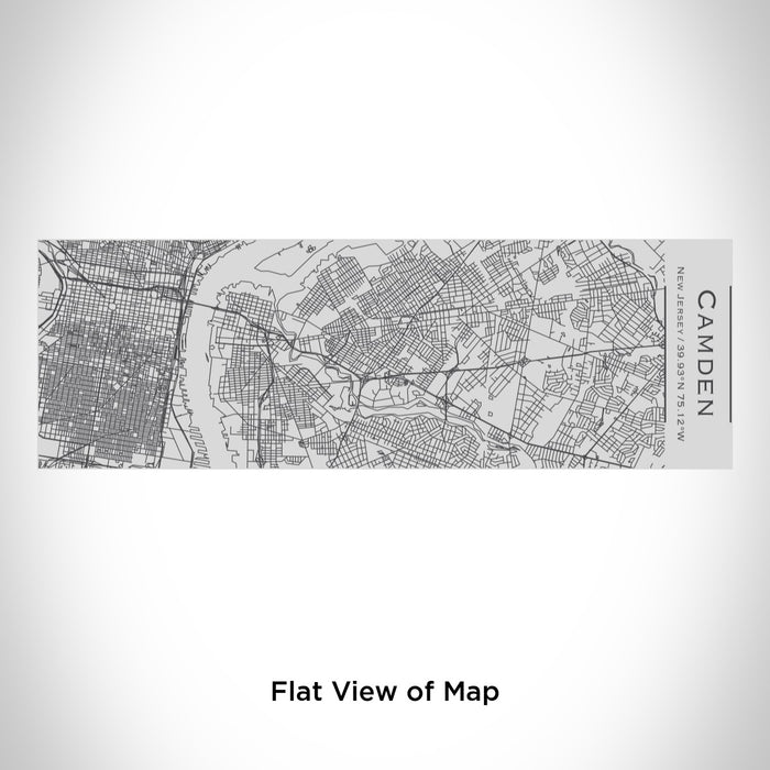 Rendered View of Camden New Jersey Map Engraving on 10oz Stainless Steel Insulated Cup with Sipping Lid