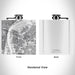 Rendered View of Camden New Jersey Map Engraving on 6oz Stainless Steel Flask in White