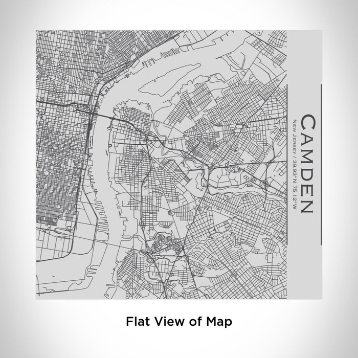 Rendered View of Camden New Jersey Map Engraving on 17oz Stainless Steel Insulated Tumbler