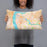 Person holding 20x12 Custom Camden New Jersey Map Throw Pillow in Watercolor