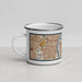 Left View Custom Camden New Jersey Map Enamel Mug in Woodblock