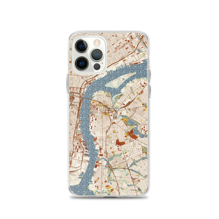 Custom Camden New Jersey Map iPhone 12 Pro Phone Case in Woodblock