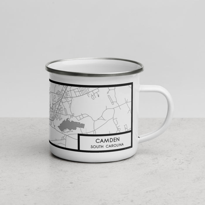 Right View Custom Camden South Carolina Map Enamel Mug in Classic