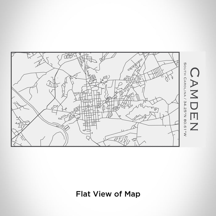Rendered View of Camden South Carolina Map Engraving on 17oz Stainless Steel Insulated Cola Bottle in White
