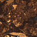 Camden South Carolina Map Print in Ember Style Zoomed In Close Up Showing Details