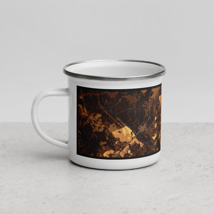 Left View Custom Camden South Carolina Map Enamel Mug in Ember