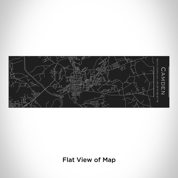 Rendered View of Camden South Carolina Map Engraving on 10oz Stainless Steel Insulated Cup with Sliding Lid in Black