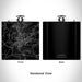Rendered View of Camden South Carolina Map Engraving on 6oz Stainless Steel Flask in Black