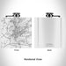 Rendered View of Camden South Carolina Map Engraving on 6oz Stainless Steel Flask in White