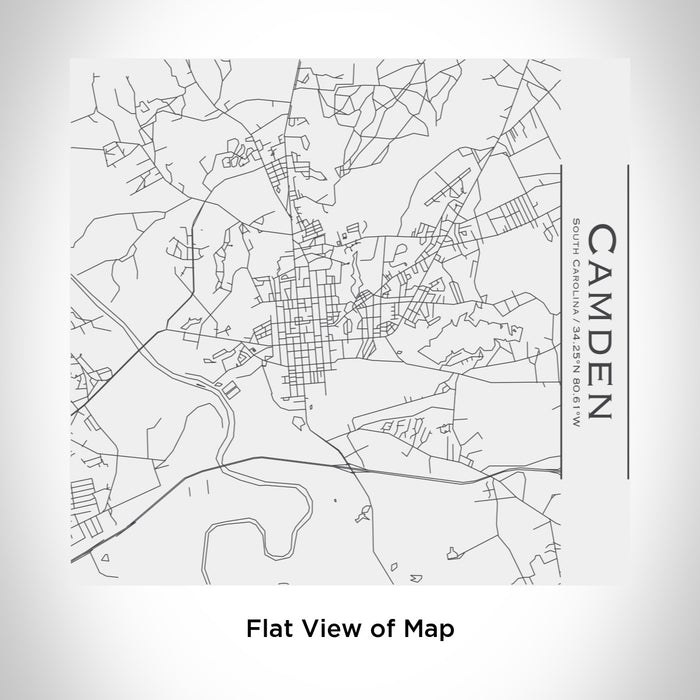 Rendered View of Camden South Carolina Map Engraving on 17oz Stainless Steel Insulated Tumbler in White