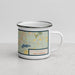 Right View Custom Camden South Carolina Map Enamel Mug in Woodblock