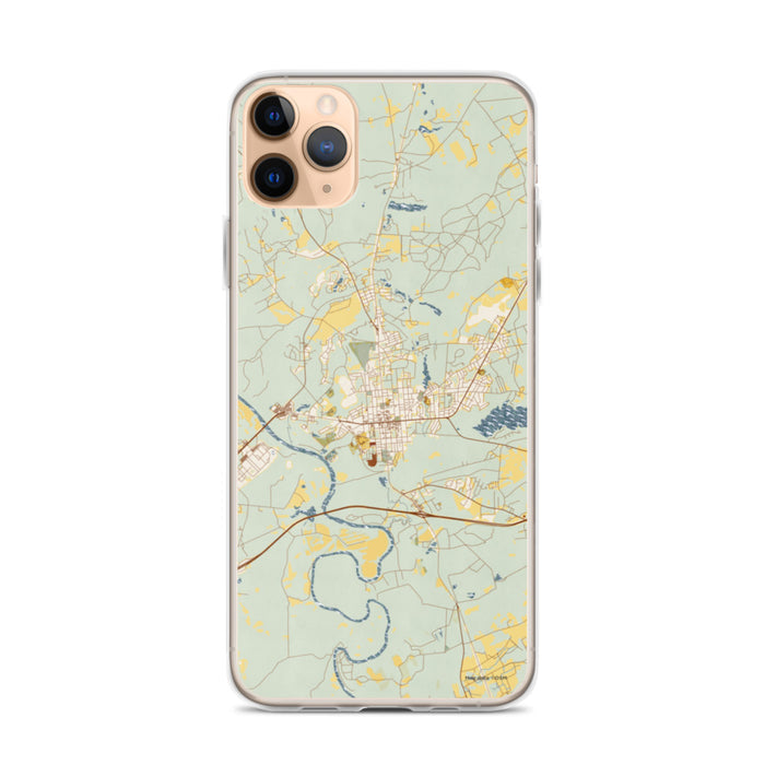 Custom iPhone 11 Pro Max Camden South Carolina Map Phone Case in Woodblock