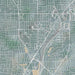 Campbell California Map Print in Afternoon Style Zoomed In Close Up Showing Details
