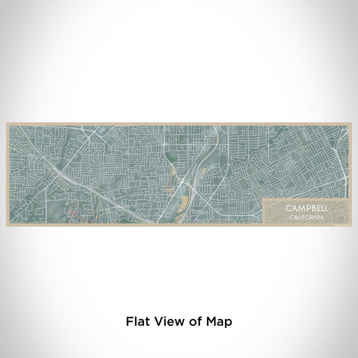 Flat View of Map Custom Campbell California Map Enamel Mug in Afternoon