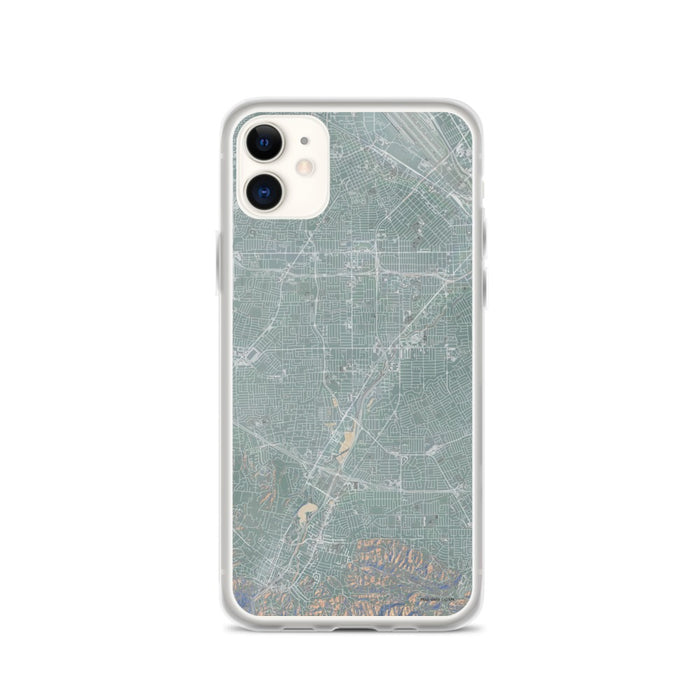 Custom iPhone 11 Campbell California Map Phone Case in Afternoon