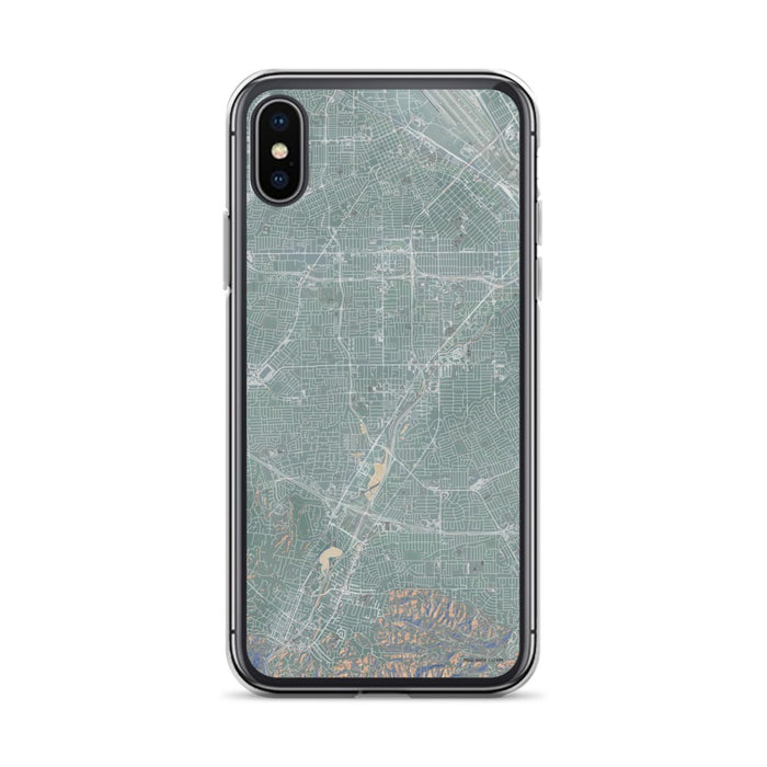 Custom iPhone X/XS Campbell California Map Phone Case in Afternoon