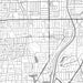 Campbell California Map Print in Classic Style Zoomed In Close Up Showing Details