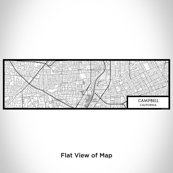 Flat View of Map Custom Campbell California Map Enamel Mug in Classic