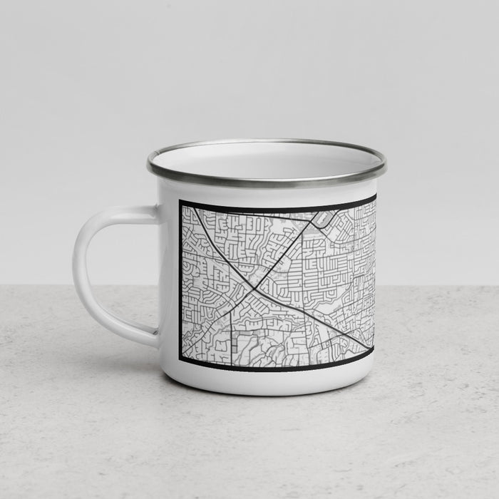 Left View Custom Campbell California Map Enamel Mug in Classic
