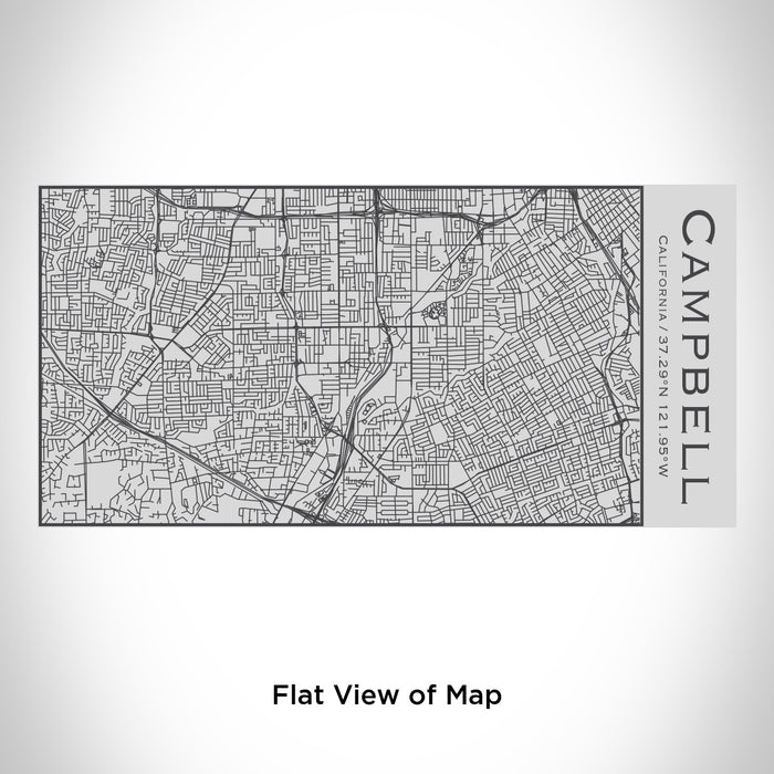 Rendered View of Campbell California Map Engraving on 17oz Stainless Steel Insulated Cola Bottle