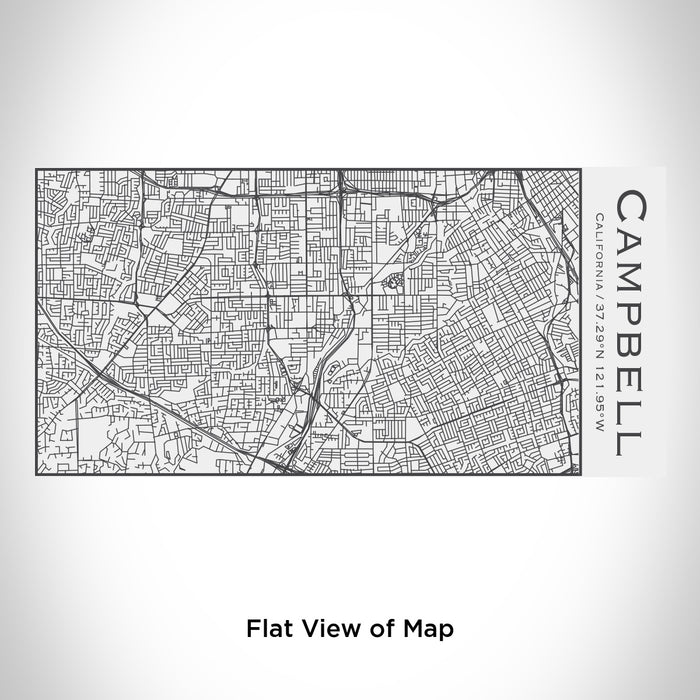 Rendered View of Campbell California Map Engraving on 17oz Stainless Steel Insulated Cola Bottle in White