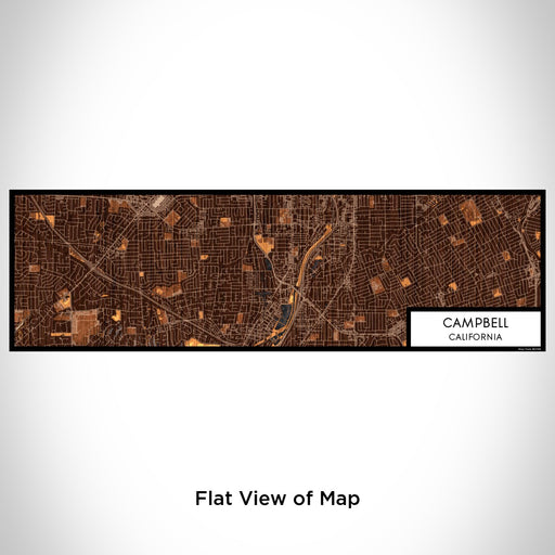 Flat View of Map Custom Campbell California Map Enamel Mug in Ember