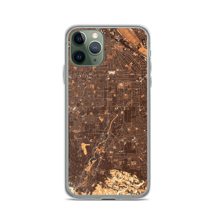 Custom iPhone 11 Pro Campbell California Map Phone Case in Ember