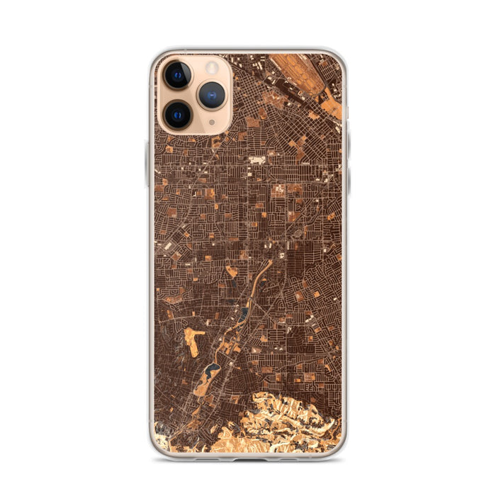 Custom iPhone 11 Pro Max Campbell California Map Phone Case in Ember