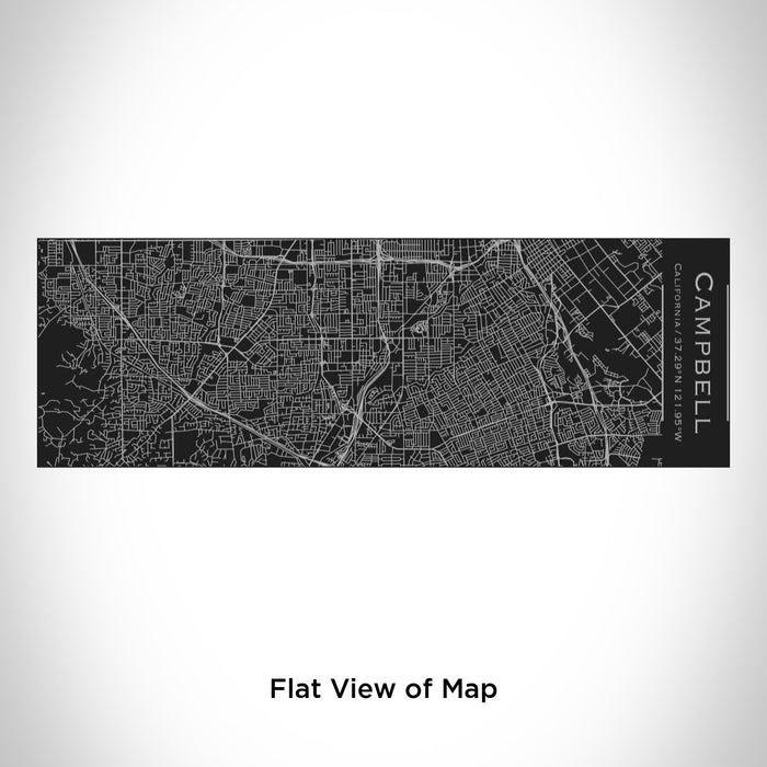 Rendered View of Campbell California Map Engraving on 10oz Stainless Steel Insulated Cup with Sliding Lid in Black