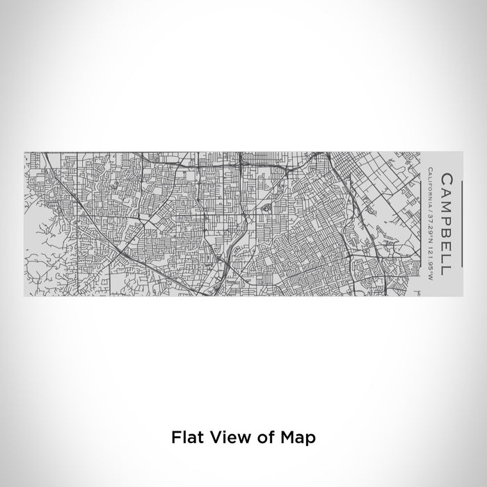 Rendered View of Campbell California Map Engraving on 10oz Stainless Steel Insulated Cup with Sipping Lid