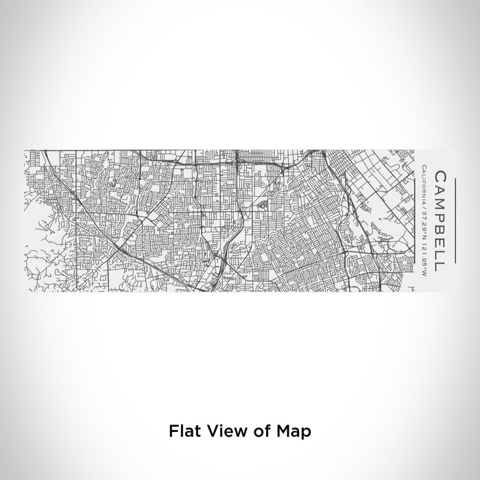 Rendered View of Campbell California Map Engraving on 10oz Stainless Steel Insulated Cup with Sliding Lid in White
