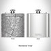 Rendered View of Campbell California Map Engraving on 6oz Stainless Steel Flask